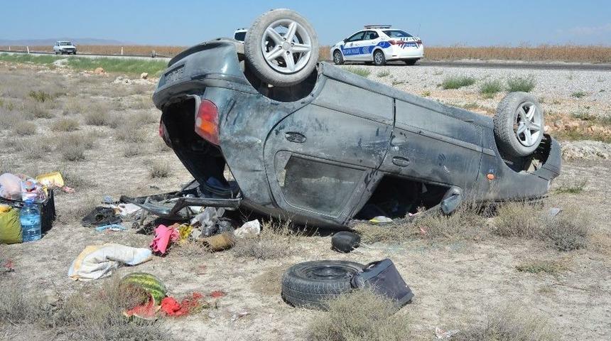 Karaman’da Otomobil Takla Attı: 7 Yaralı