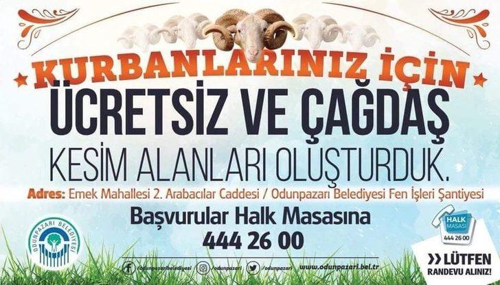 Odunpazarı’ndan Ücretsiz Kurban Kesim Hizmeti G1