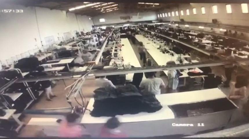 &Ccedil;alışanların Selden Ka&ccedil;ış Anı Kameralara Yansıdı