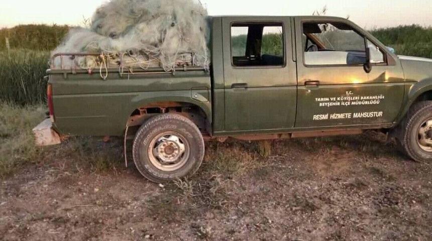 Beyşehir G&ouml;l&uuml;nde Yasak Ağ Denetimleri S&uuml;r&uuml;yor