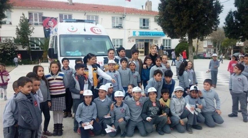 &Ccedil;eştepeli Miniklere 112 Uygulaması Anlatıldı