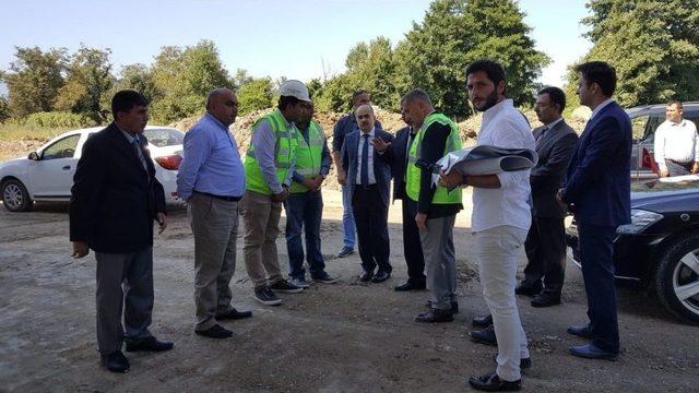 Otoban Bağlantısı İnşaat Çalışmalarını İncelediler