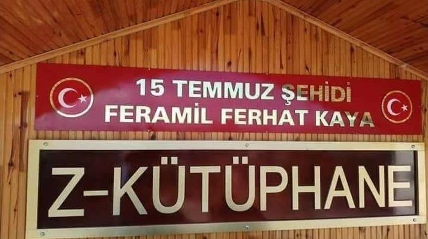15 Temmuz Şehidinin Adı K&uuml;t&uuml;phaneye Verildi