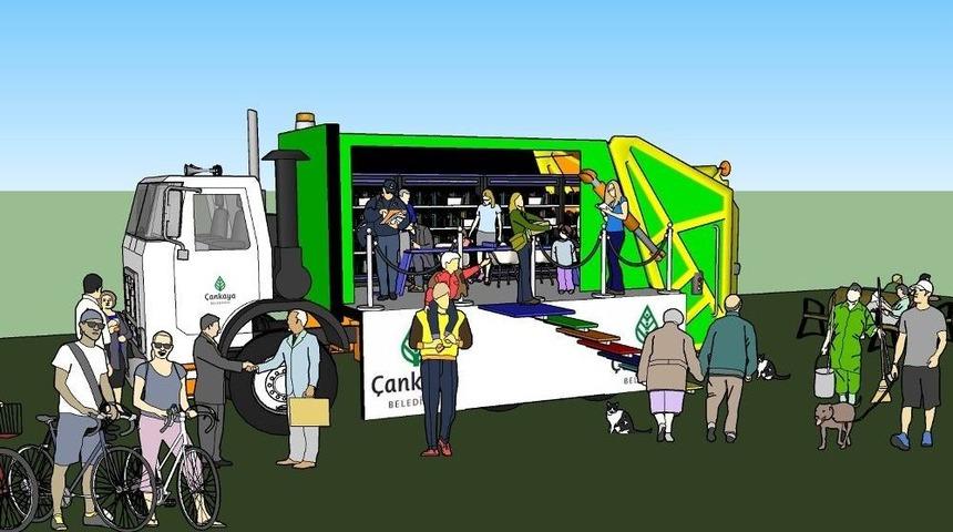 &Ccedil;&ouml;p Aracı K&uuml;t&uuml;phane Oluyor