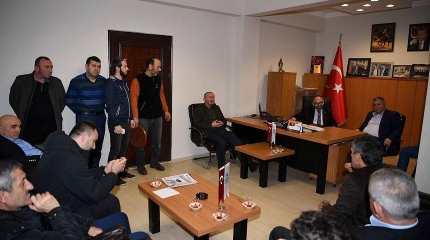 Başkan &Uuml;z&uuml;lmez, Taşıyıcılar Kooperatifini Ziyaret Etti