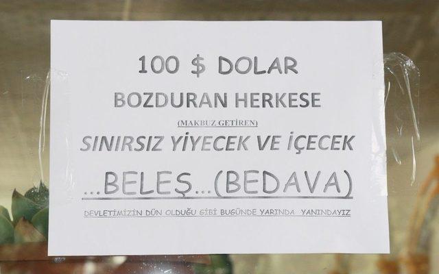 Dolar Bozdurana Sınırsız Yemek Bedava