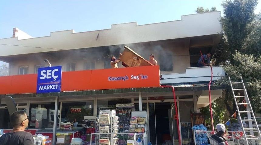 Milas&rsquo;ta Korkutan Ev Yangını
