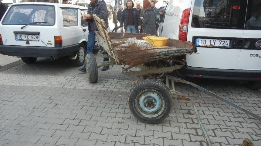 Başı Boş At Arabası Ortalığı Birbirine Kattı: 1 Yaralı