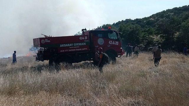 Hasan Dağı’nda Orman Yangını Sürüyor