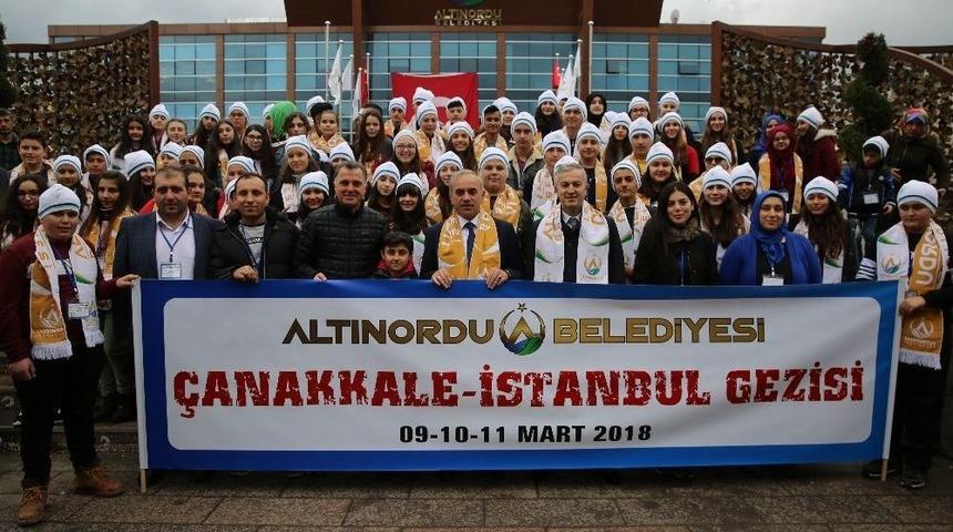 Altınordu Belediyesi &Ouml;ğrencileri &Ccedil;anakkale&rsquo;ye G&ouml;nderdi
