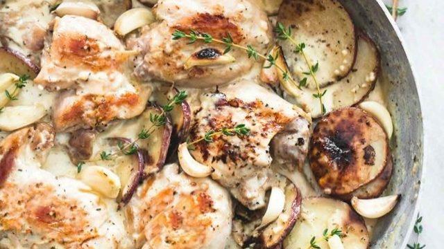 Kremalı Sarımsaklı Tavuk