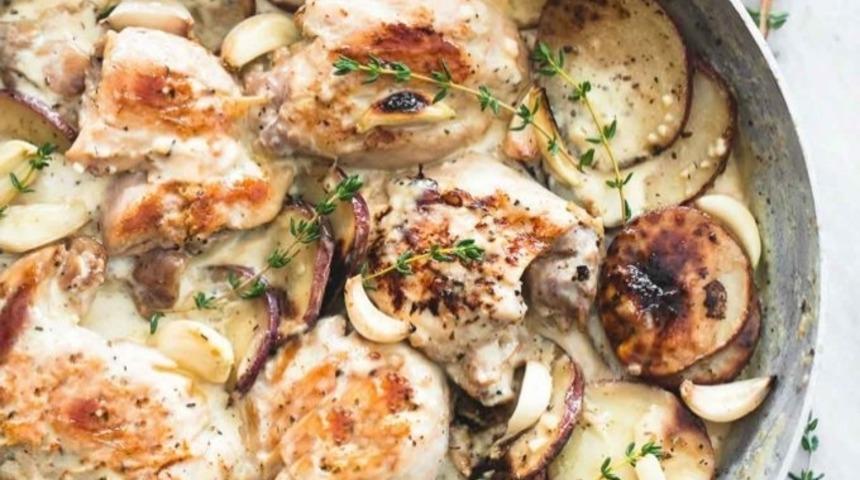 Kremalı Sarımsaklı Tavuk