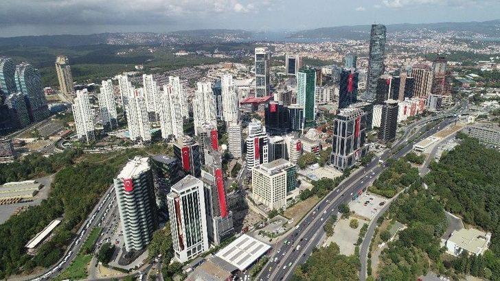 (özel) Dev Türk Bayraklarıyla Donatılan Gökdelenler Havadan Görüntülendi G4