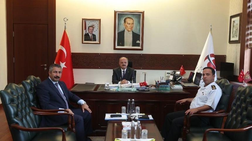 Vali &Ccedil;akacak, G&ouml;reve Yeni Başlayan Albay Şen&rsquo;i Makamında Kabul Etti