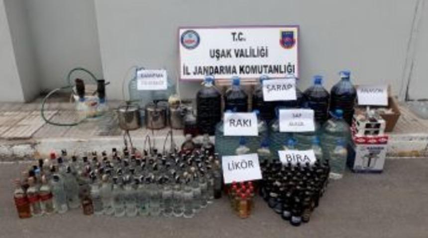 Uşak&rsquo;ta Ka&ccedil;ak İ&ccedil;ki İmalathanesine Operasyon