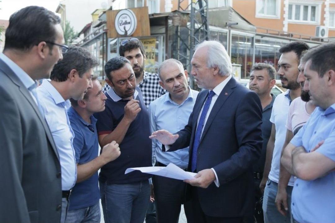 Başkan Sara&ccedil;oğlu, Alt Yapı &Ccedil;alışmalarını Yerinde İnceledi