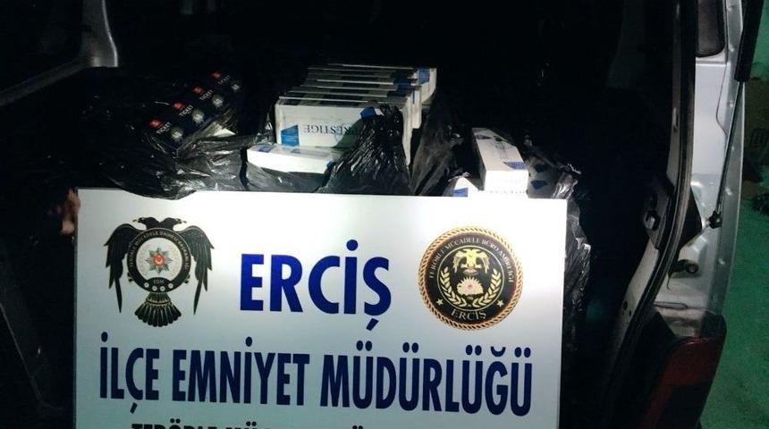 Van&rsquo;ın Erciş İl&ccedil;esinde 3 Bin 912 Paket Ka&ccedil;ak Sigara Ele Ge&ccedil;irildi