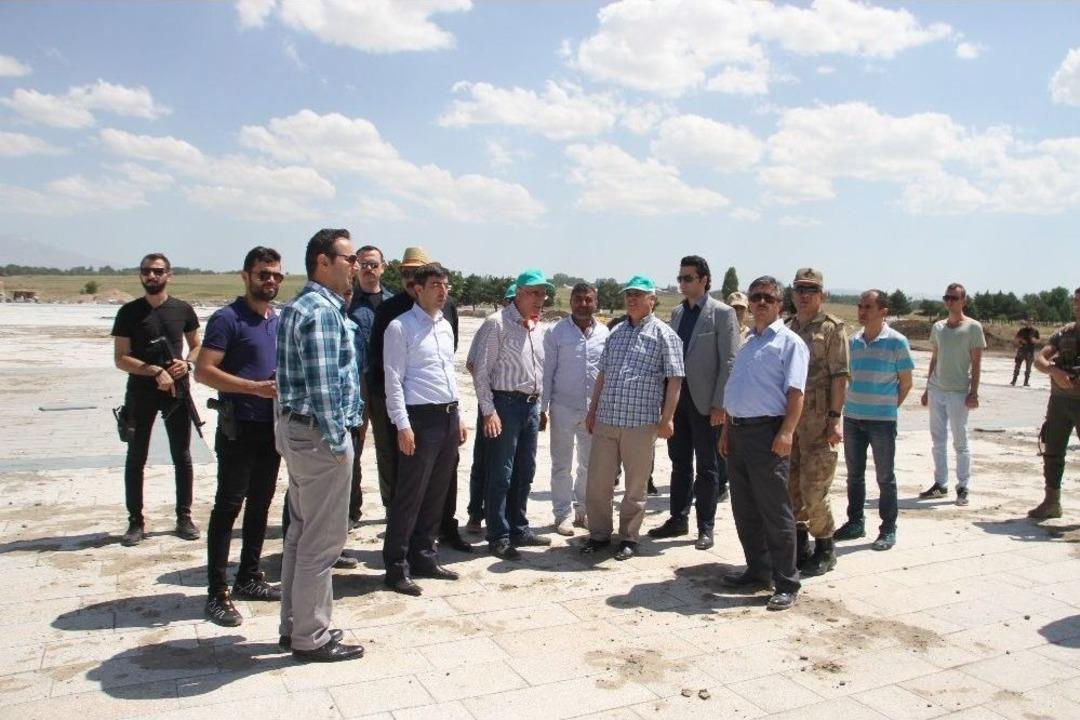 Vali Yıldırım Tarihi Milli Park &Ccedil;alışmalarını Denetledi