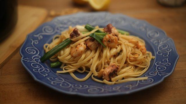 Deniz Ürünleriyle Linguini