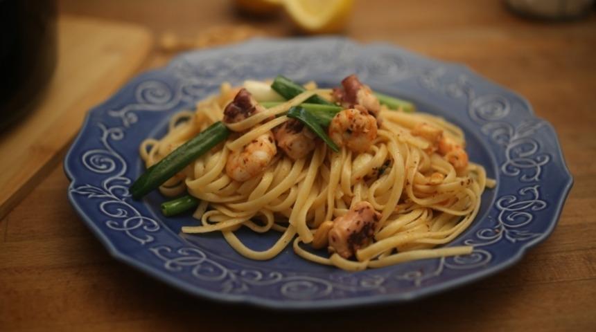 Deniz Ürünleriyle Linguini