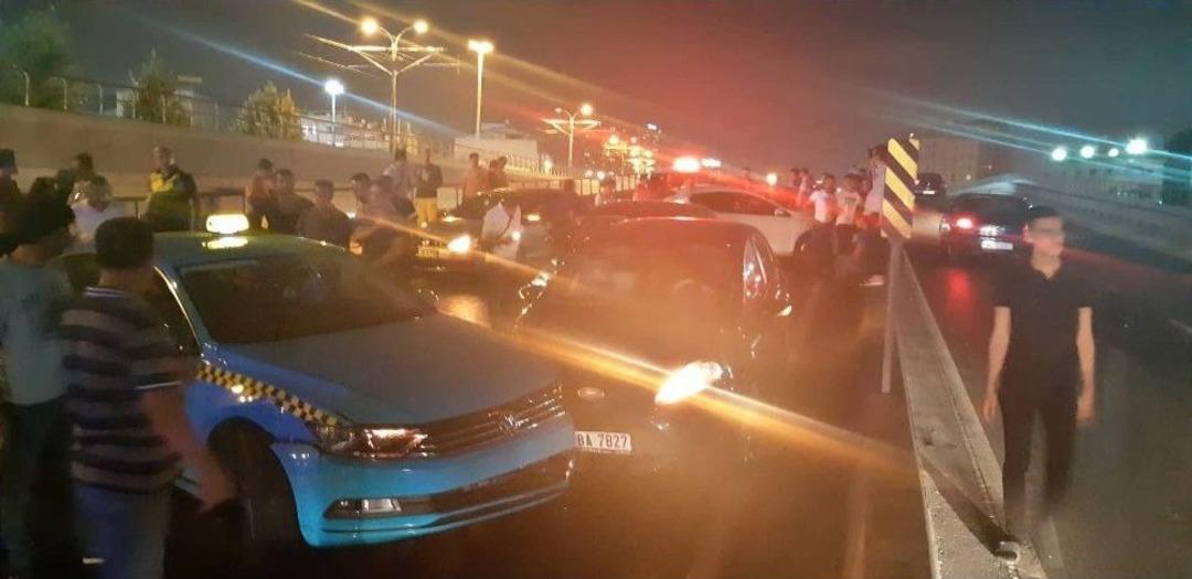 Bayrampaşa&rsquo;da 9 Aracın Birbirine Girdiği Anlar Kamerada