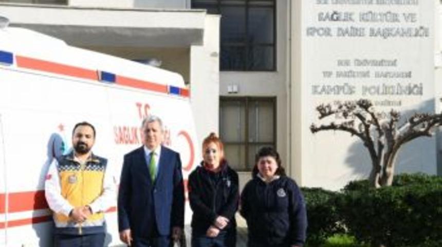 Ege &Uuml;niversitesinde 112 Ambulans İstasyonu Hizmete Girdi