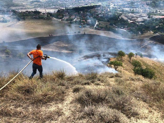 Karabük’te Korkutan Anız Yangını