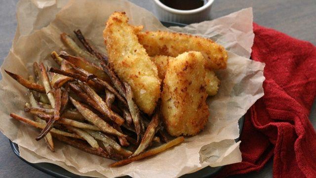 Fırında Çıtır Balık ve Patates