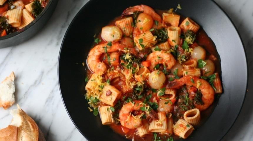 Karidesli Soslu Makarna