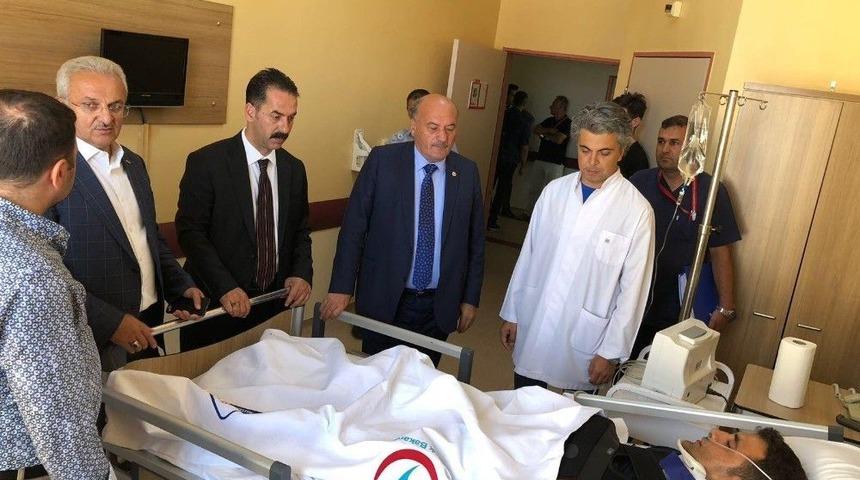 İl Protokolünden Yaralı Kazazedelere Ziyaret