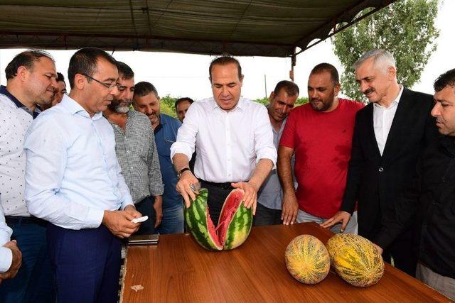 Karpuz Üreticilerinden Başkan Sözlü’ye Teşekkür