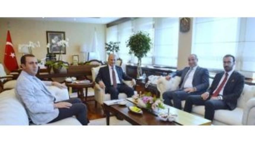 Başkan Bedirhanoğlu, Ulaştırma Ve Altyapı Bakanı Turhan İle Bir Araya Geldi