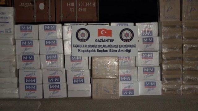 Gaziantep’te 101 Bin Paket Gümrük Kaçağı Sigara Ele Geçirildi