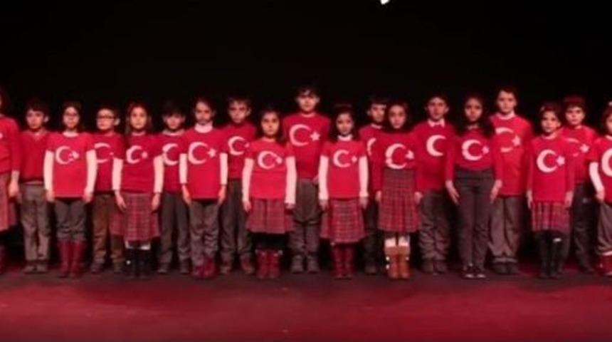 Erzurum İ&ccedil;in &Ccedil;ocuklarla İstiklal Marşı