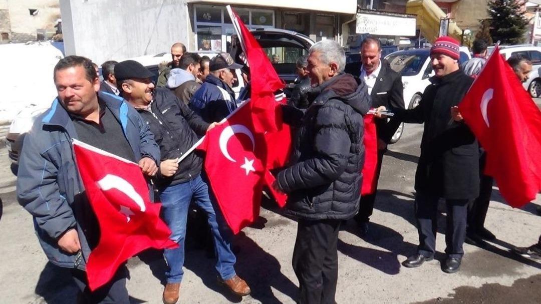 Sarıkamış&rsquo;ta, Afrin&rsquo;e Destek Konvoyu D&uuml;zenlendi