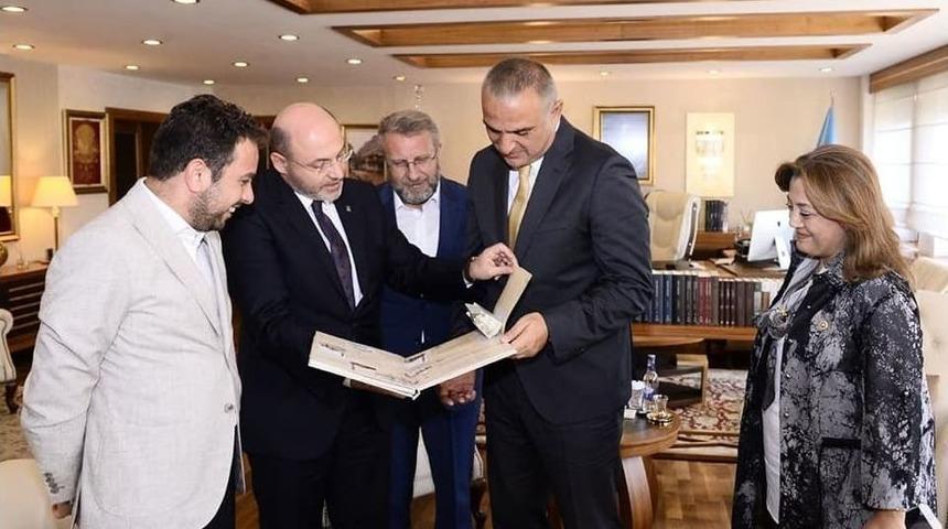 Başkan &Ccedil;etinbaş Ve Milletvekillerinden K&uuml;lt&uuml;r Ve Turizm Bakanı Ersoy&rsquo;a Ziyaret