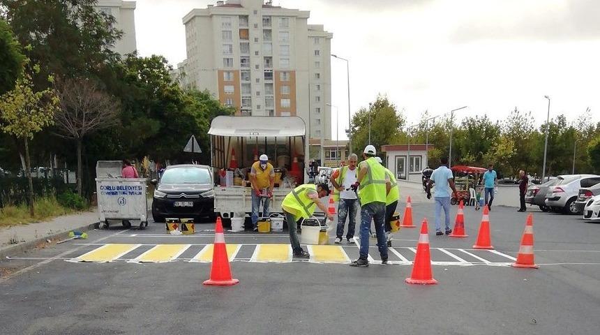 &Ccedil;orlu&rsquo;da Yaya &Ccedil;izgileri Bakım Ve Onarım &Ccedil;alışmaları S&uuml;r&uuml;yor
