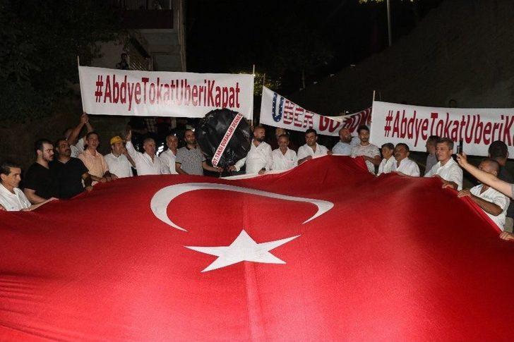 İstanbul’da Taksicilerden Abd Başkonsolosluğu Önünde Protesto G1