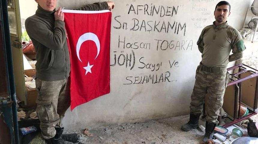 Afrin&rsquo;den Başkan Togar&rsquo;a Selam