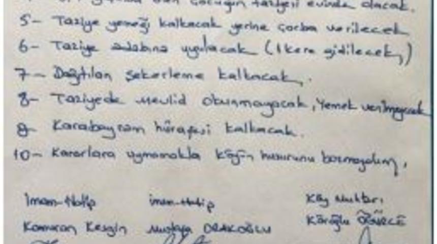 Ağrı&rsquo;da K&ouml;yl&uuml;lerden Taziye Anayasası