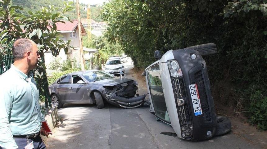 (&ouml;zel) Sarıyer&rsquo;de Yaşanan Kaza Mahalle Sakinlerinin Y&uuml;reğini Ağzına Getirdi