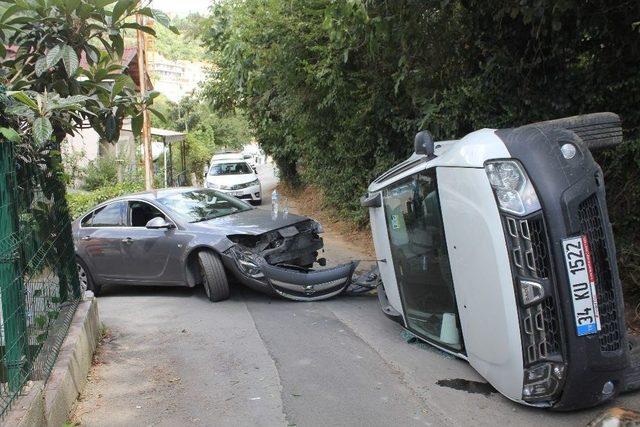 (özel) Sarıyer’de Yaşanan Kaza Mahalle Sakinlerinin Yüreğini Ağzına Getirdi