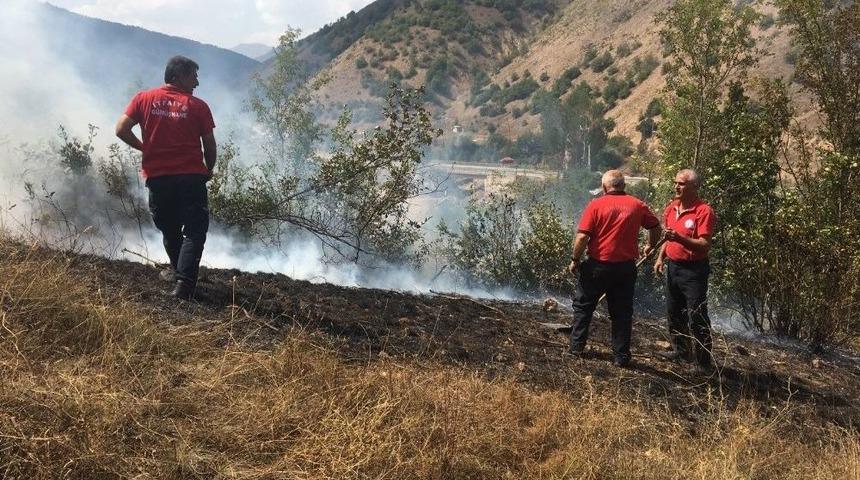 Gümüşhane’de Örtü Yangını