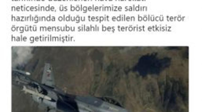 Bingöl’de Saldırı Hazırlığındaki 5 Terörist Öldürüldü