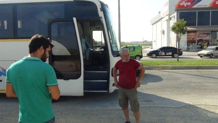 Servis Otobüsü Yüksek Gerilim Kablosuna Çarptı G1