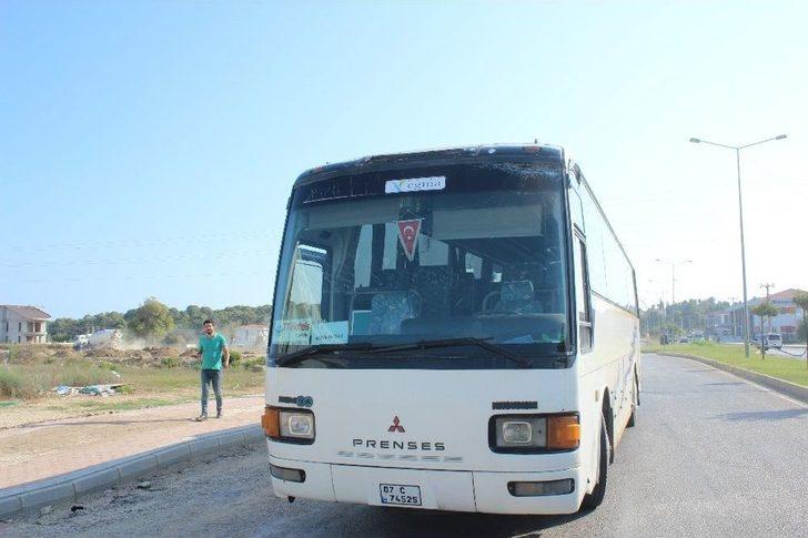 Servis Otobüsü Yüksek Gerilim Kablosuna Çarptı G2