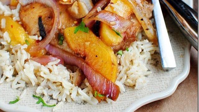 Şeftali ve Zencefilli Tavuk