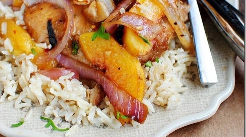 Şeftali ve Zencefilli Tavuk