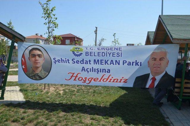 Ergene’de Şehitlerin İsimlerinin Verildiği Parklar Açıldı