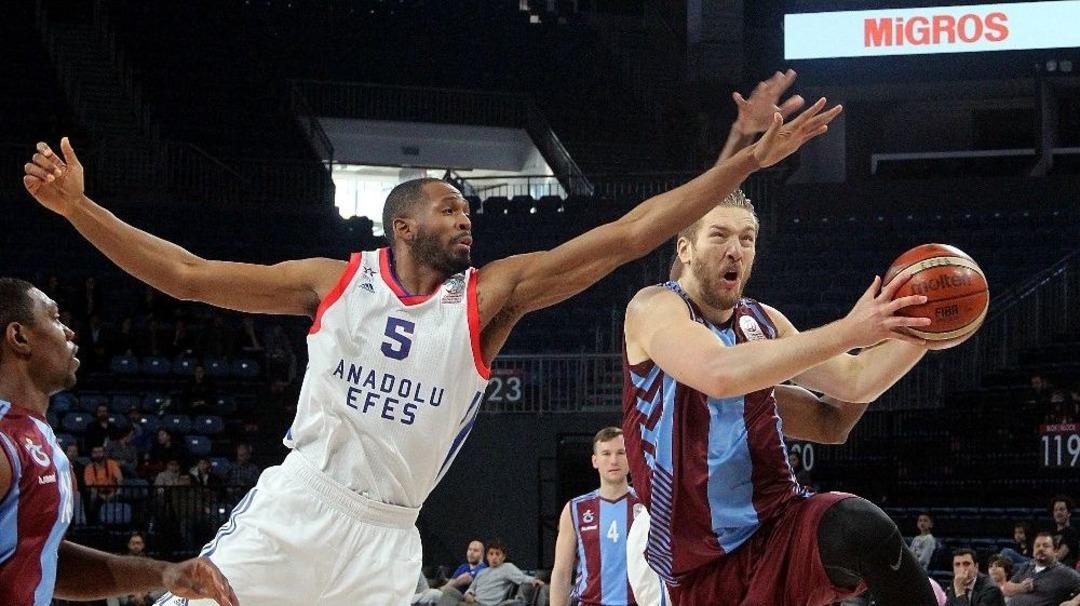 Tahincioğlu Basketbol S&uuml;per Ligi: Anadolu Efes: 98 - Trabzonspor: 91